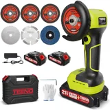 TEENO 3″ Mini Angle Grinder, Dark Green, 21 V, LCD display