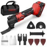 TEENO 20V Oscillating Tool, Red, 1 battery